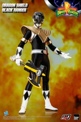 Mighty Morphin Power Rangers figurine FigZero 1/6 Dragon Shield Black Ranger 35 cm|THREEZERO