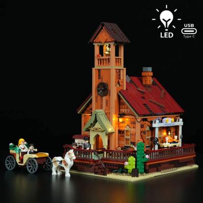 Lumibricks Old West Meeting Hall Set Construction LED 2556 pcs 37cm