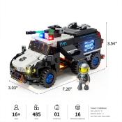 Lumibricks Cyberpunk Neoncity Police Urban Convoy Set Construction LED 485 pcs 18cm