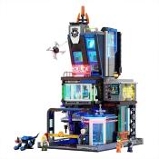 Lumibricks Cyberpunk Neoncity Cyberpunk Police HQ Set Construction LED 1716 pcs 40cm