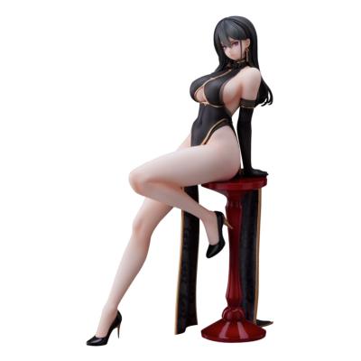 Original Character statuette PVC Hayabusa Illustration Black China Dress-chan 16 cm | UNION CREATIVE