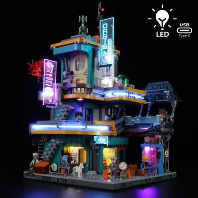Lumibricks Cyberpunk Neoncity Apartment Set Construction LED 2507 pcs 46cm