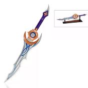 Solo Leveling réplique épée acier Moonshadow V2 Silver Sung Jin-Woo avec support