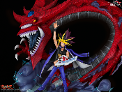 Yami Yugi et Slifer le dragon célèste Yu-Gi-Oh  |  Taka Corp.