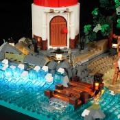 Lumibricks Road Trip Sunrise Lighthouse Set Construction LED 1632 pcs 39cm