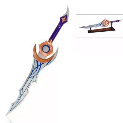 Solo Leveling réplique épée acier Moonshadow V2 Silver Sung Jin-Woo avec support
