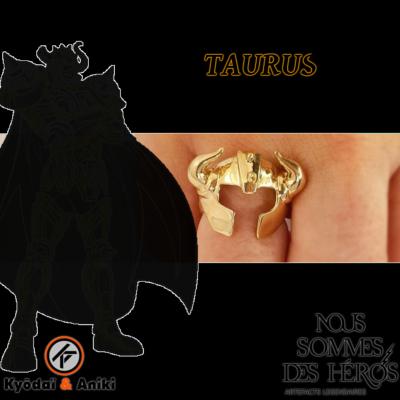 Bague chevalier d'or du Taureau | plaqué or