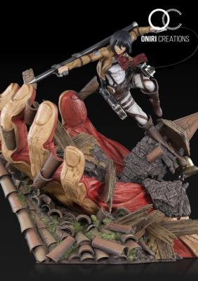 Mikasa Vs Armored Titan 1/6 Statue L'Attaque des Titans SNK | Oniri Créations