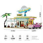 Lumibricks Road Trip Interstellar Drive-In Set Construction LED 2188 pcs 32cm