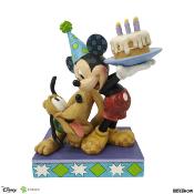 Pluto & Mickey Birthday 16 cm Disney statuette | Enesco