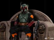 Star Wars The Mandalorian statuette 1/10  Art Scale Boba Fett on Throne 18 cm | IRON STUDIOS