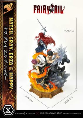 Fairy Tail statuette PVC 1/7 Natsu, Gray, Erza, Happy 57 cm | PRIME 1 STUDIO