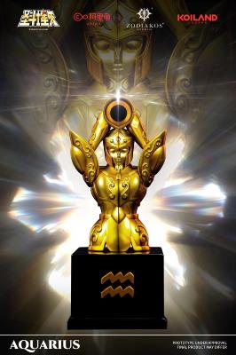 Aquarius Cloth Camus Gold Saint Statue Totem Saint Seiya | Zodiakos Studio