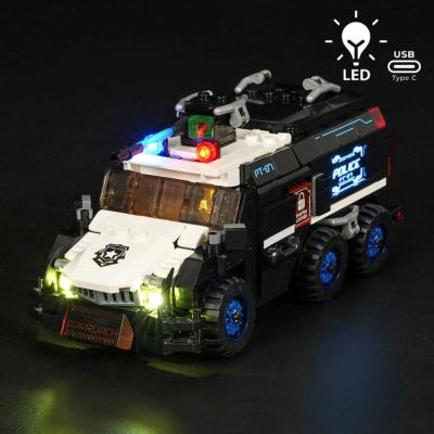Lumibricks Cyberpunk Neoncity Police Urban Convoy Set Construction LED 485 pcs 18cm