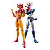 Mazinger Z figurines Diecast Soul of Chogokin GX-08R Aphrodai A vs GX-09R Minerva X 16 cm | TAMASHI NATIONS