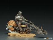 Star Wars The Mandalorian statuette 1/10 Deluxe Art Scale Mandalorian on Speederbike 18 cm | IRON STUDIOS