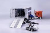 Transformers robot auto-transformable interactif Optimus Prime Flagship Trailer Kit 91 cm