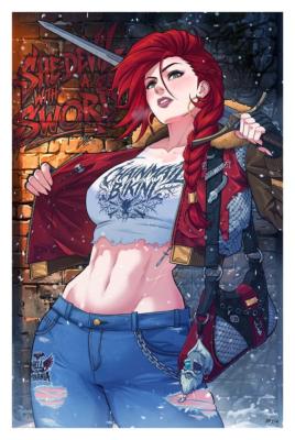 Red Sonja impression Art Print 61 x 41 cm | Sideshow