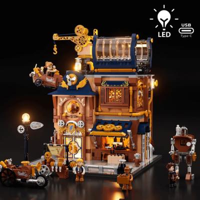 Lumibricks Steampunk World Mechanical Workshop Set Construction LED 2006 pcs 32cm