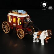 Lumibricks The Old West Treasure Stagecoach Set Construction LED 307 pcs 26cm