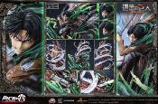 Levi Ackerman 1/6 Statue LED Slash Effects Attack on Titan Shingeki no Kyojin Bataillon d'Exploration ThreeArtisan Studio Licence Officielle