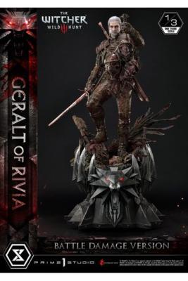 Witcher 3 Wild Hunt statuette 1/3 Geralt von Rivia Battle Damage Version 88 cm | PRIME 1 STUDIO