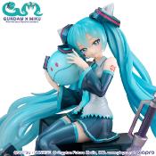 Mobile Suit Gundam x Hatsune Miku statuette PVC Lucrea Hatsune Miku x OO Gundam 45th Anniversary 17 cm | MEGAHOUSE