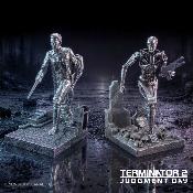 TERMINATOR 2 Serre-livres T-1000 vs T-800 19cm Nemesis Now