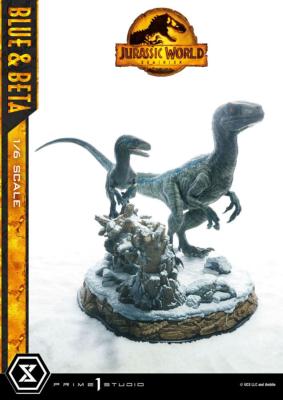 Jurassic World : Le Monde d'après statuette Legacy Museum Collection 1/6 Blue & Beta Bonus Version 41 cm | PRIME 1 STUDIO