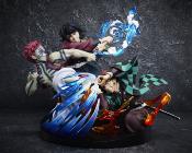 Demon Slayer: Kimetsu no Yaiba statuette PVC Tanjiro Kamado & Giyu Tomioka & Akaza 13 cm | ANIPLEX