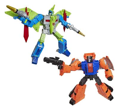Transformers Age of the Primes pack 2 figurines Leader Class G2 Dinobots Swoop et Sludge 19 cm | HASBRO