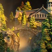 Rivendell Diorama Édition Limitée 28cm Weta Workshop Le Seigneur des Anneaux Fondcombe Bonus