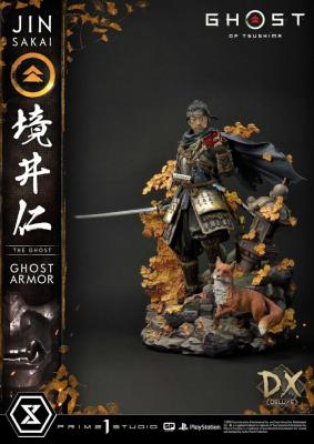 Ghost of Tsushima Jin Sakai The Ghost Ghost Armor Deluxe Bonus Version Statue 1/4 58cm Prime 1 Studio Edition Limitée 800ex