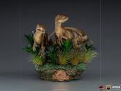 Jurassic Park Statuette 1/10 Deluxe Art Scale Just The Two Raptors 20 cm | IRON STUDIOS